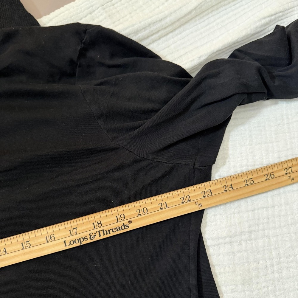 Vintage Old Navy Shirt Womens XXL Black Y2K Turtleneck Henley Long Sleeve Ribbed - Picture 14 of 16